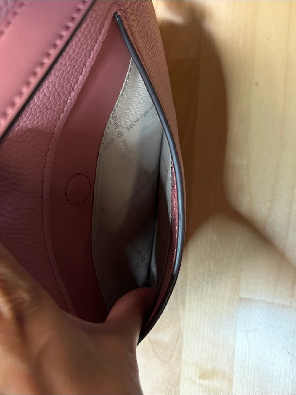 Michael Kors Kensington Dusty Rose Pebbled Leather Crossbody
